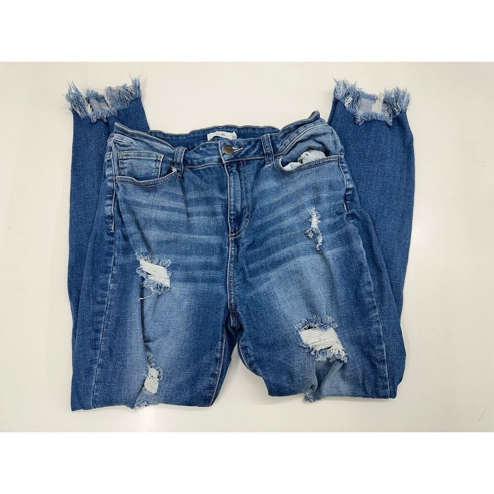 Cello Juniors Jeand Size 13/31 Distressed Denim Raw Hem